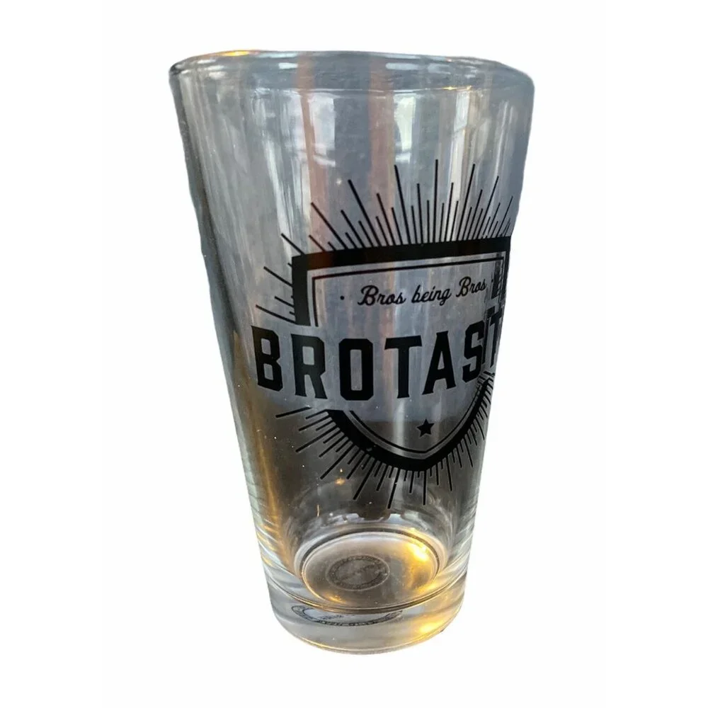 Brotastic Beer Glass Pint Ale Bros Being Bros Man Cave Gift for Men